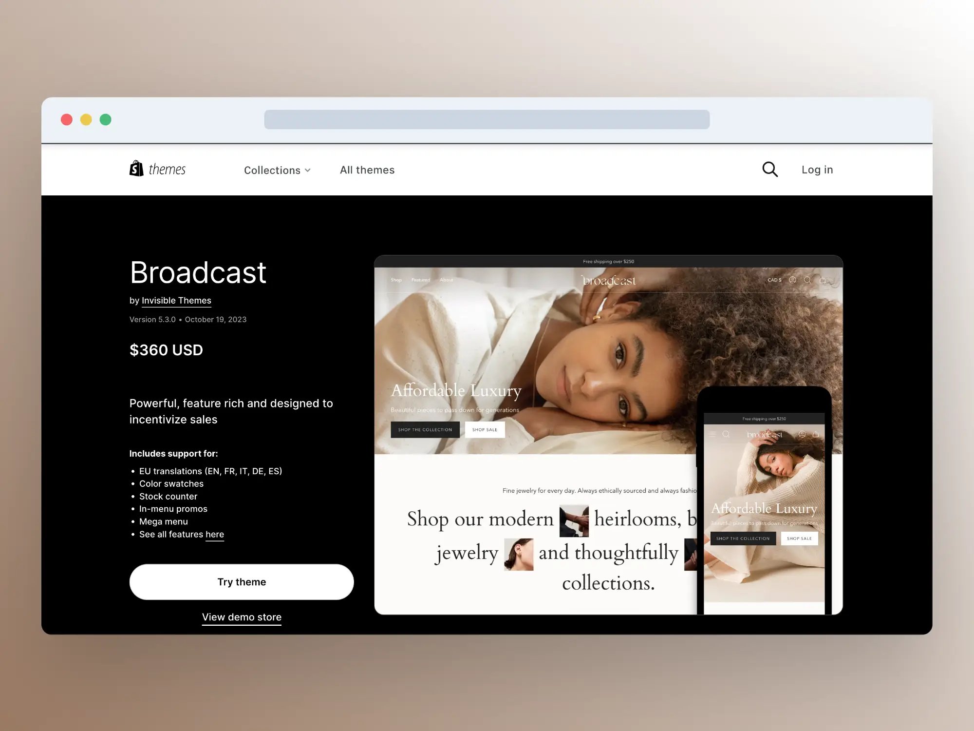 Broadcast - Shopify Theme