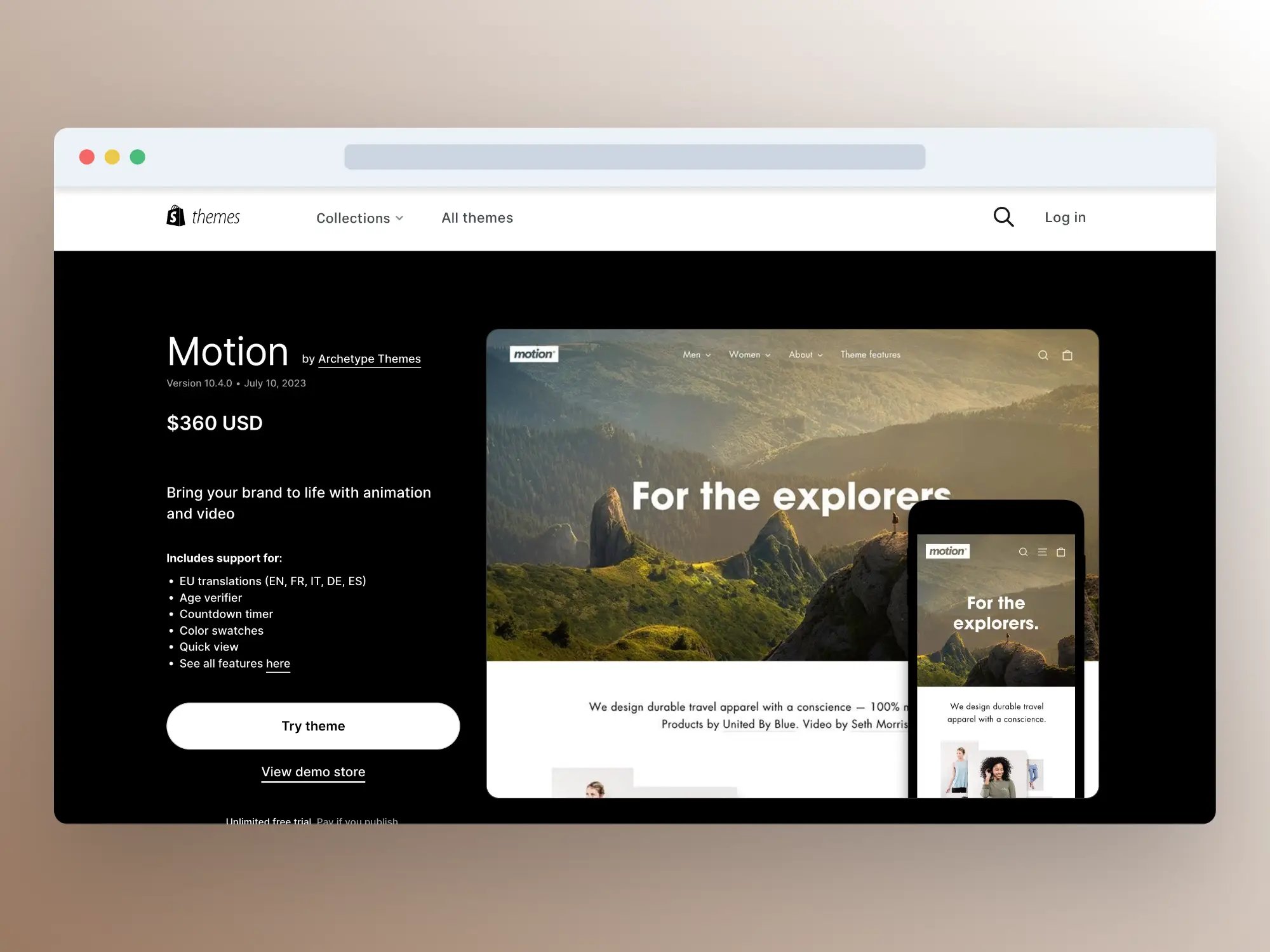 Motion - Shopify Theme