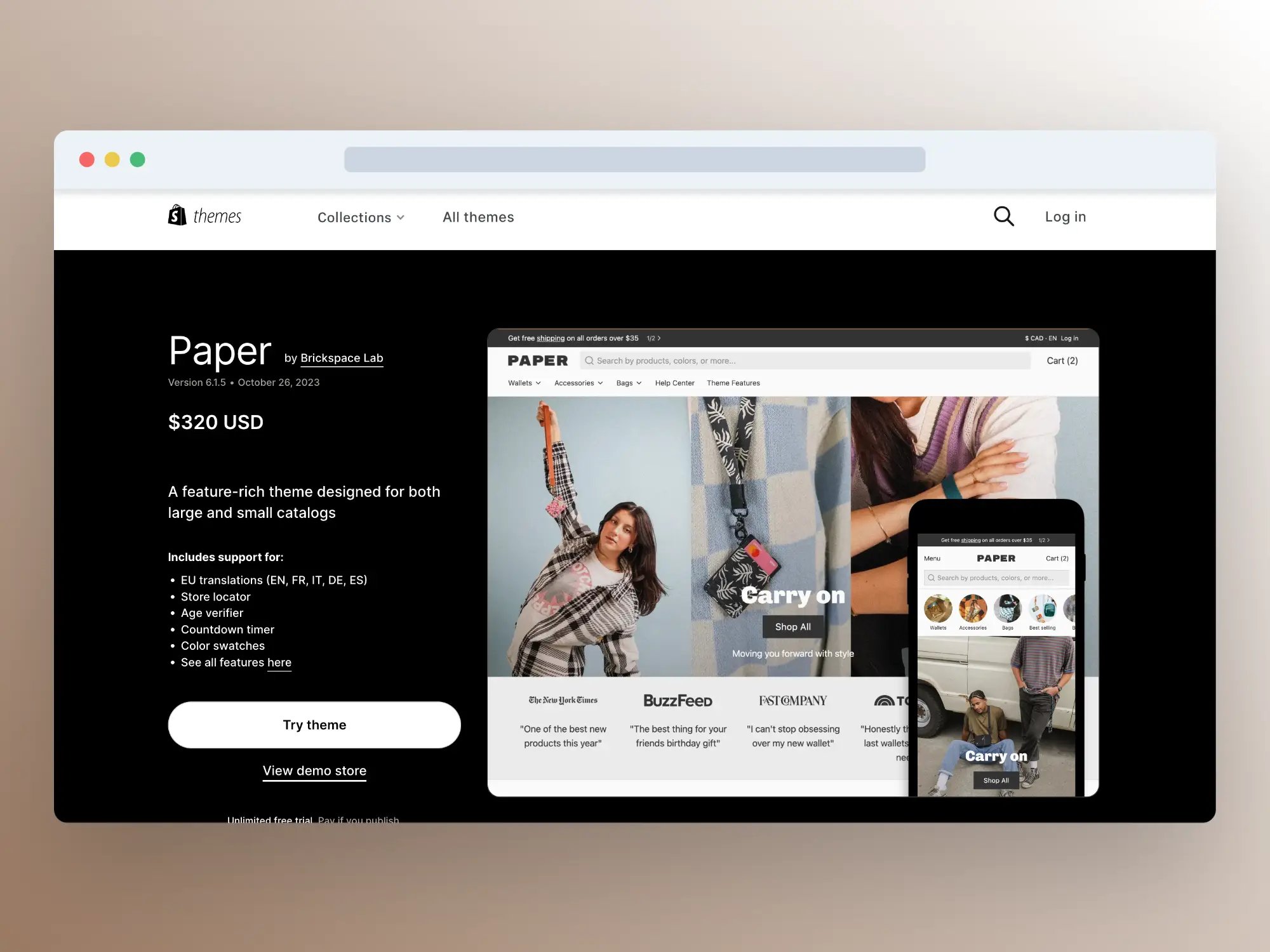 Paper - Shopify Theme