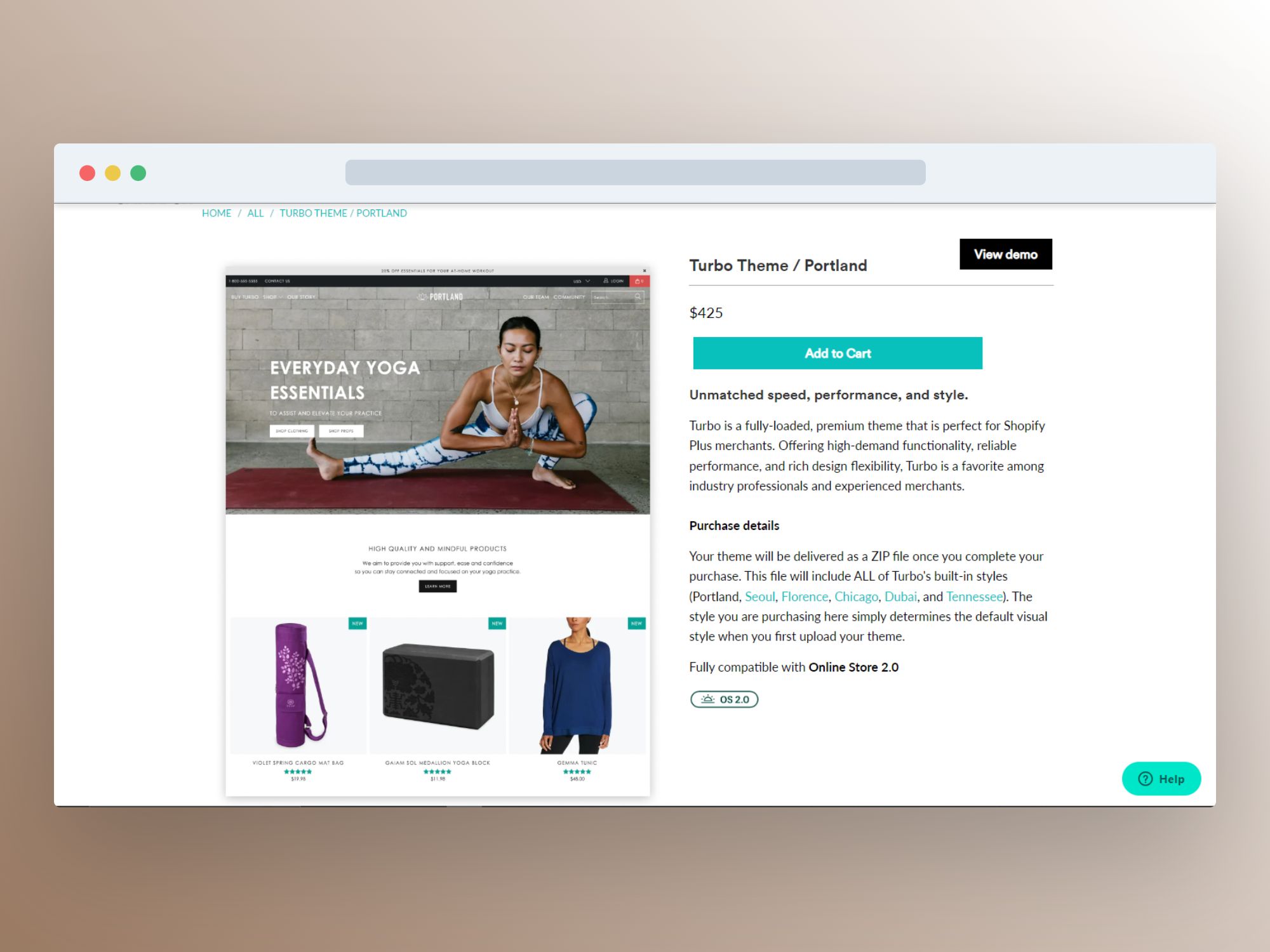 Image showing Shopify's Turbo theme website