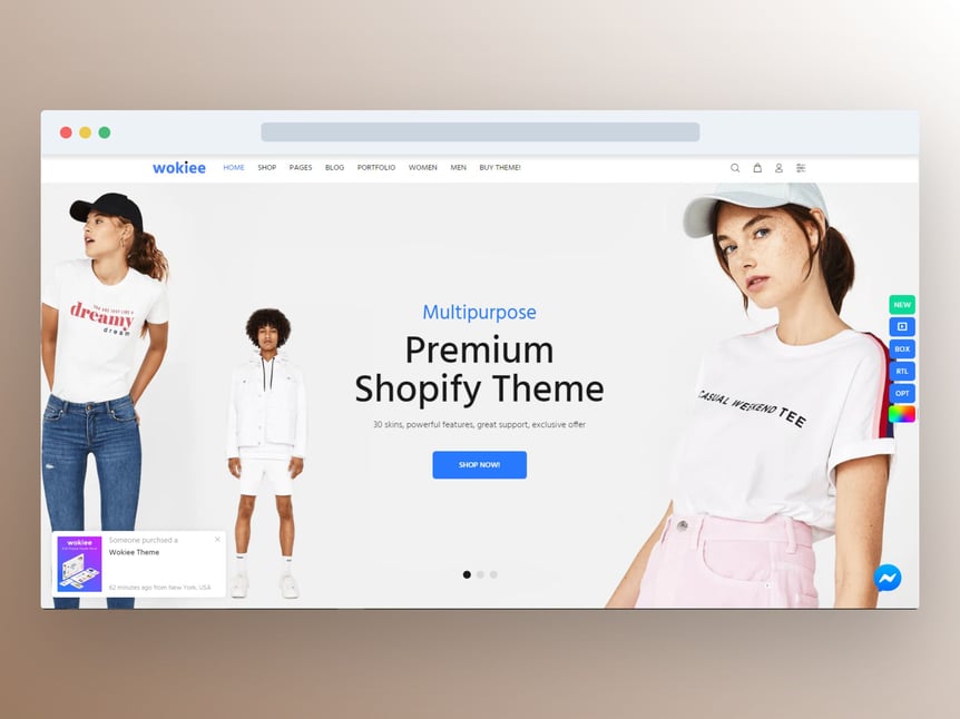 Image showing Shopify's Wokiee theme
