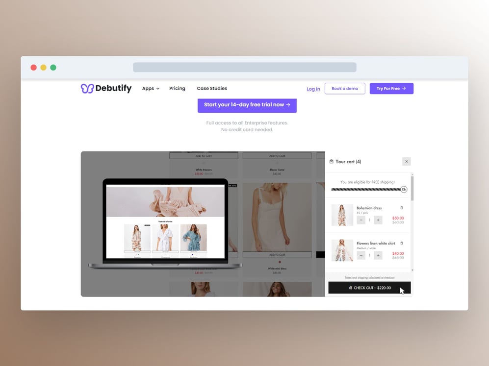 Image showing Shopify's Debutify's theme website