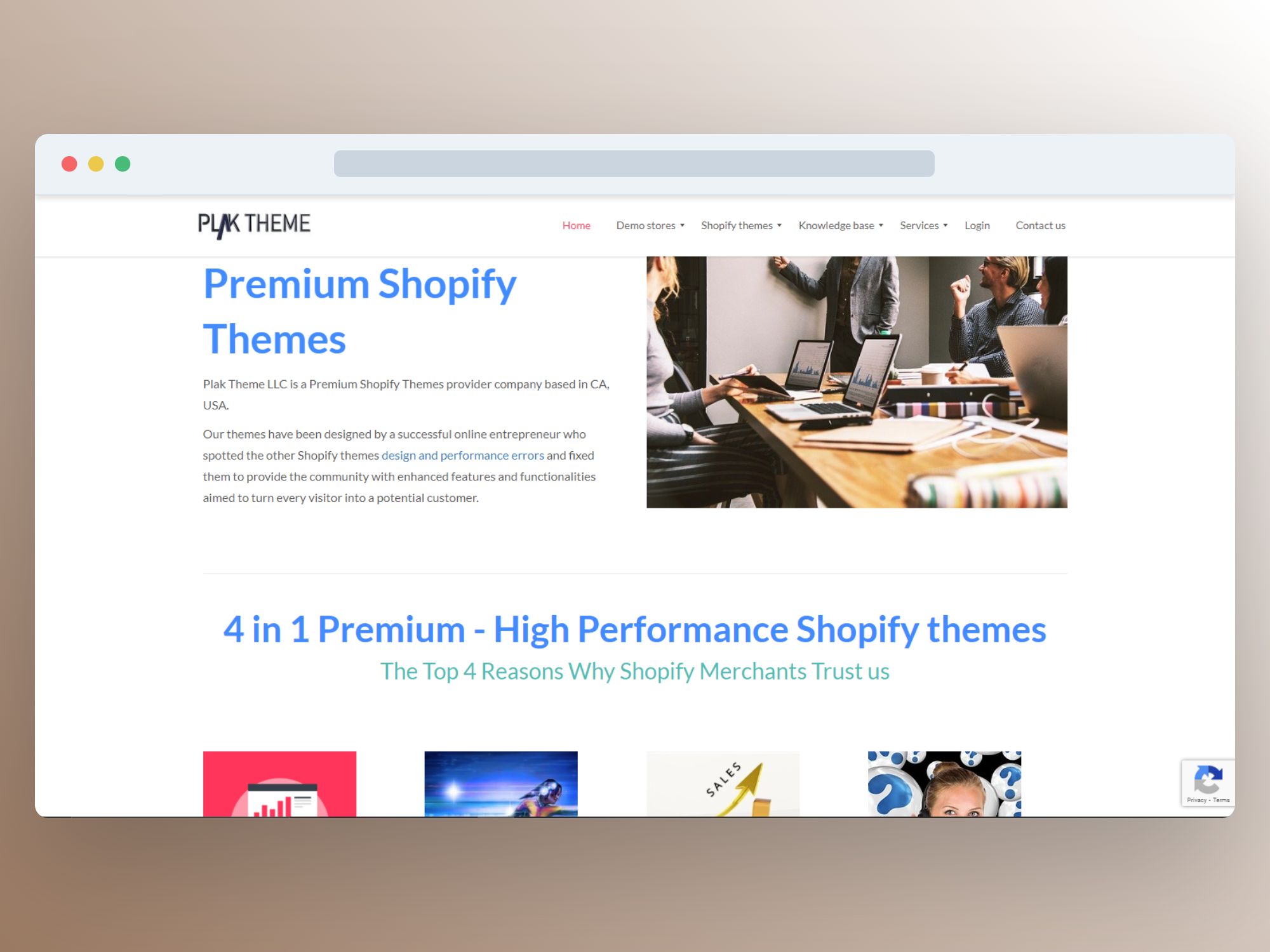 Image showing Shopify's Plak theme website