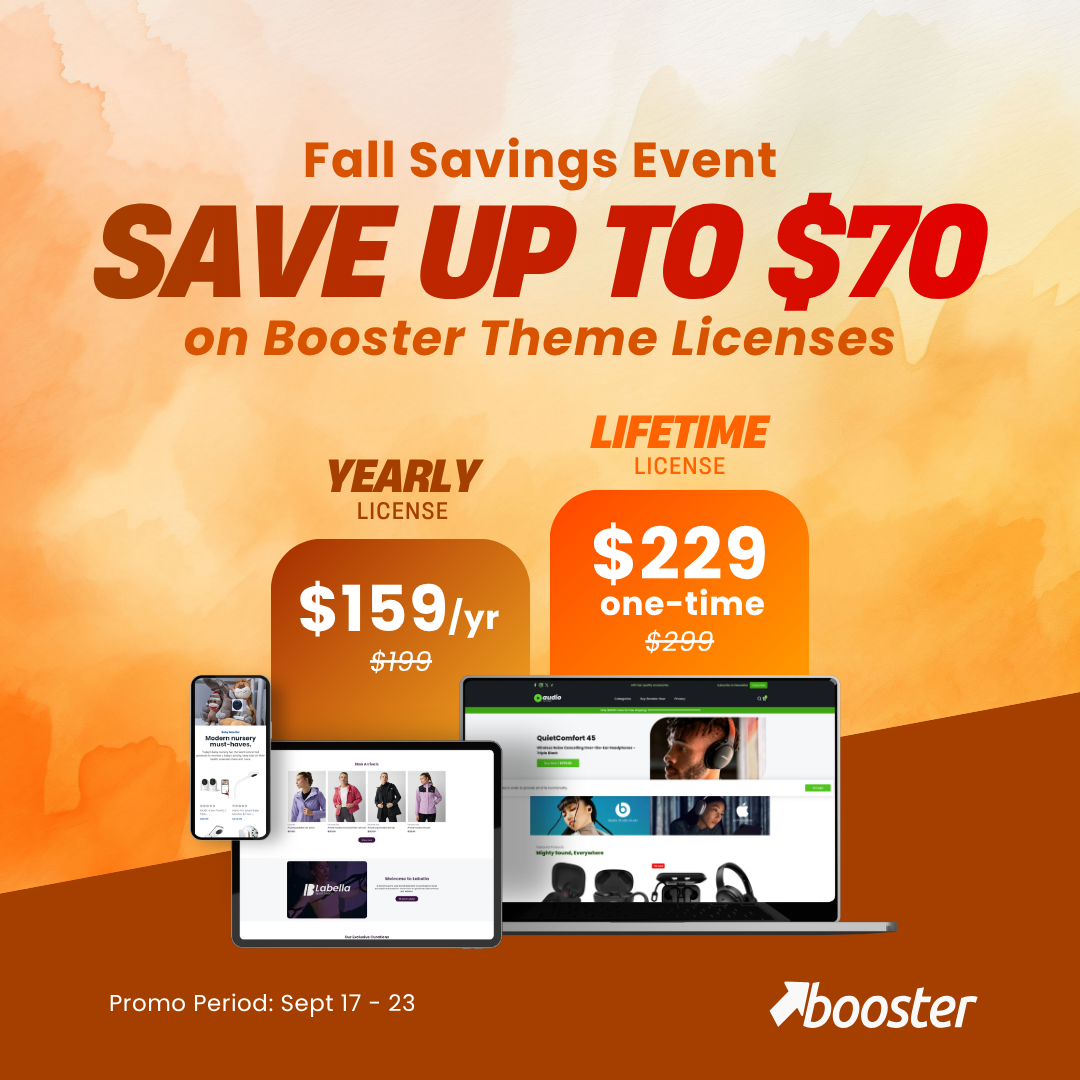 Booster-Fall Savings License Sale - sept 2026